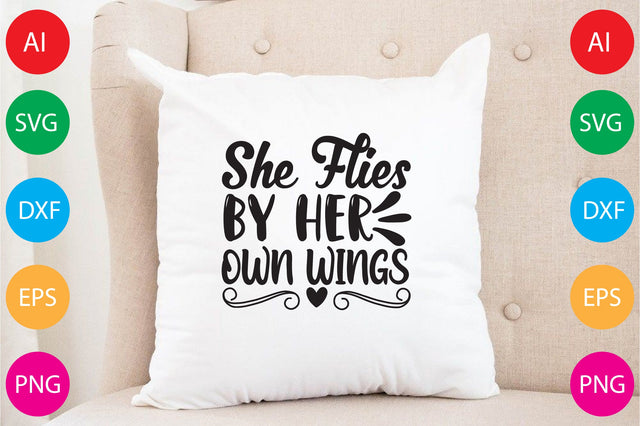 She Flies By Her Own Wings SVG CraftlabSvg29 