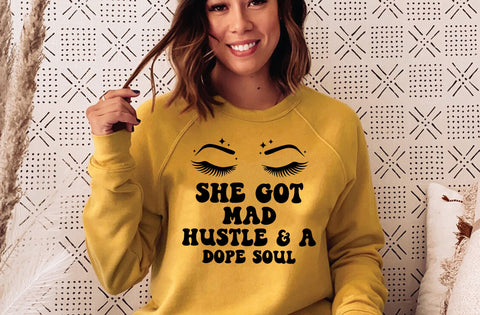 She Got Mad Hustle And A Dope Soul Svg, Empowered Women, Girl Boss Svg, Hustle Svg, Downloadable Cut File, Cricut Svg File, Png, DXF File SVG MD mominul islam 