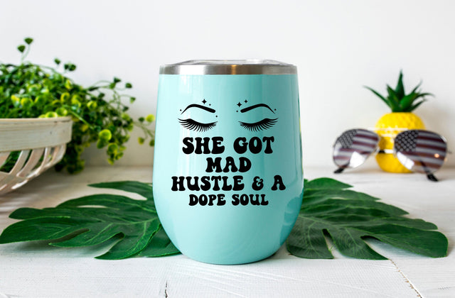 She Got Mad Hustle And A Dope Soul Svg, Empowered Women, Girl Boss Svg, Hustle Svg, Downloadable Cut File, Cricut Svg File, Png, DXF File SVG MD mominul islam 