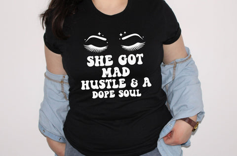 She Got Mad Hustle And A Dope Soul Svg, Empowered Women, Girl Boss Svg, Hustle Svg, Downloadable Cut File, Cricut Svg File, Png, DXF File SVG MD mominul islam 