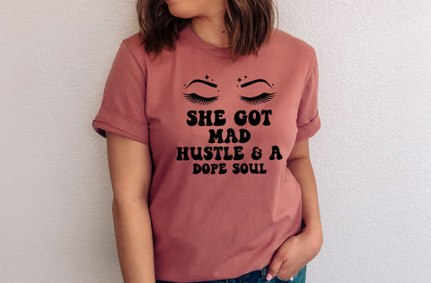 She Got Mad Hustle And A Dope Soul Svg, Empowered Women, Girl Boss Svg, Hustle Svg, Downloadable Cut File, Cricut Svg File, Png, DXF File SVG MD mominul islam 