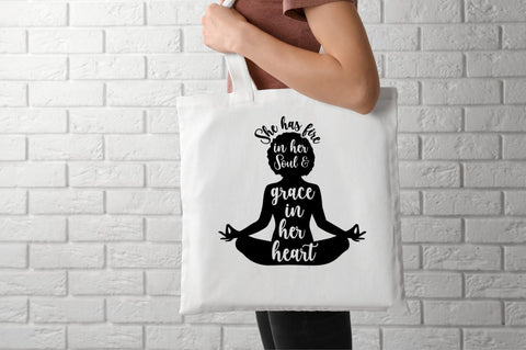 She has fire in her soul and grace in her heart SVG SVG DESIGNISTIC 