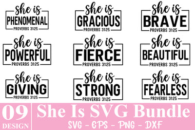 She is Bundle svg, she is strong svg, mom svg, mom life svg mommy svg, Mother svg, Mothers Day svg, dxf, png, eps, jpg, instant download SVG Svgcraft 