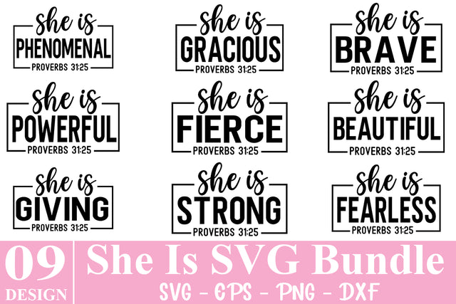 She is Bundle svg, she is strong svg, mom svg, mom life svg mommy svg, Mother svg, Mothers Day svg, dxf, png, eps, jpg, instant download SVG Svgcraft 