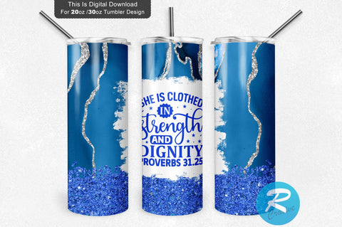 She is clothed in strength 20 oz / 30 oz Tumbler PNG Sublimation Regulrcrative 