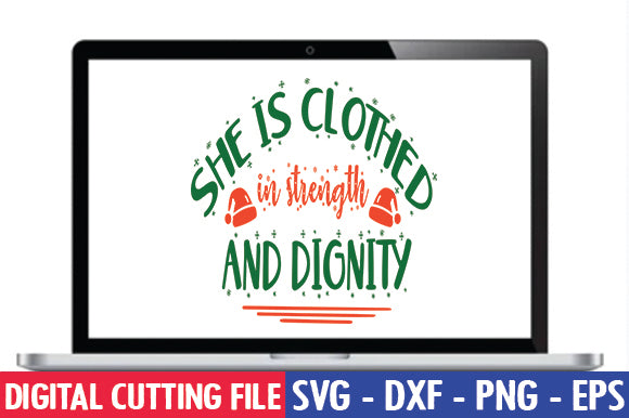 She is clothed in strength and dignity SVG SVG thesvgfactory 