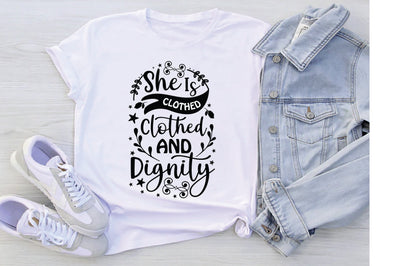 She Is Clothed Strength And Dignity SVG SVG Creativeart88 