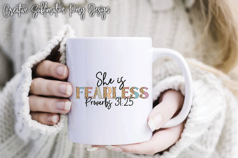 She Is Fearless Proverbs 31:25 Sublimation Creativeart88 