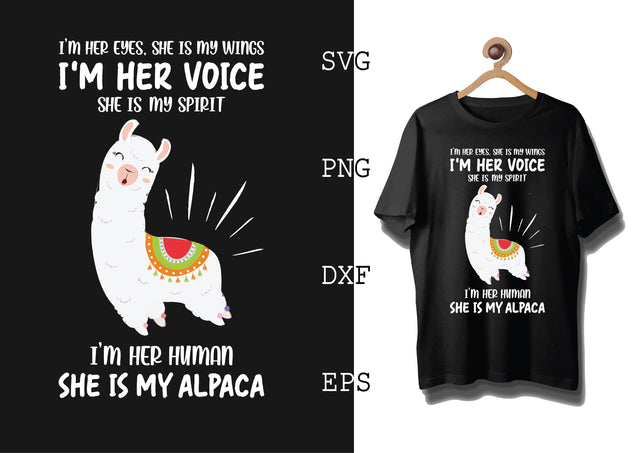 She is My Alpaca Svg, Alpaca Svg, Cute Llama Svg, Girl Llama, Svg SVG DesignTShirt 