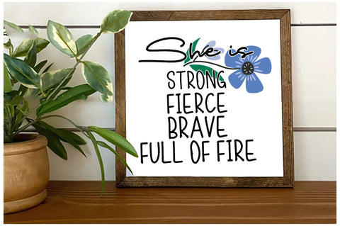She is Strong Fierce Brave Sublimation Sublimation Jagonath Roy 