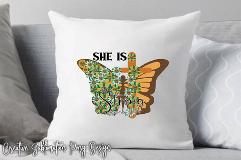 She Is Strong Proverbs 31:25 Embroidery/Applique FONTS Creativeart88 