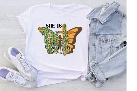 She Is Strong Proverbs 31:25 Embroidery/Applique FONTS Creativeart88 