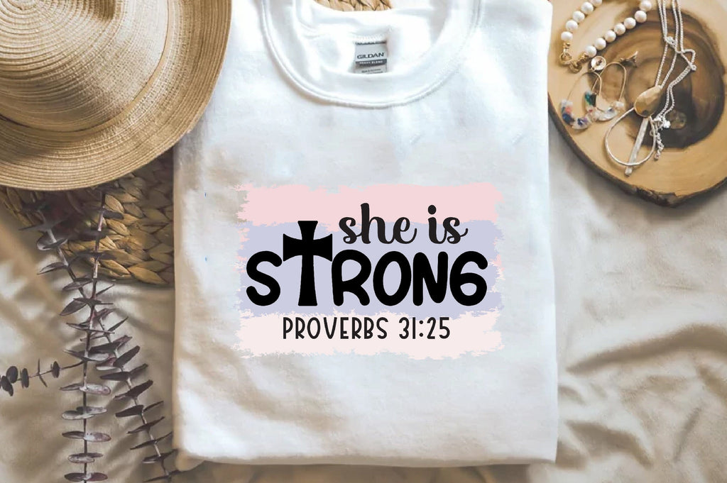 She Is Strong Proverbs 3125 Sublimation - So Fontsy