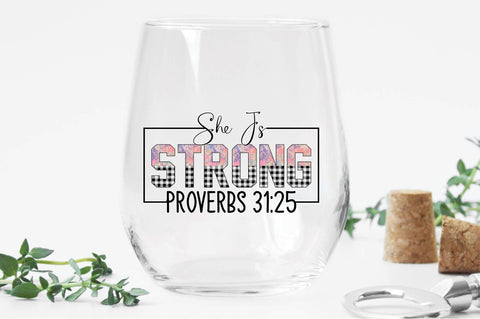 She Is Strong Proverbs 31:25 Sublimation SVG Creativeart88 