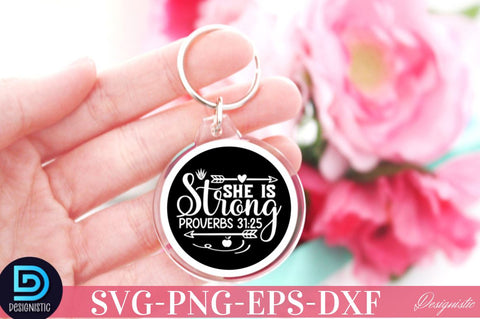 She is strong proverbs 31:25 SVG SVG DESIGNISTIC 