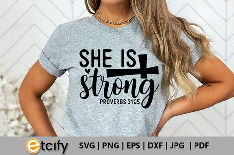 She is strong proverbs 31:25 SVG SVG etcify 