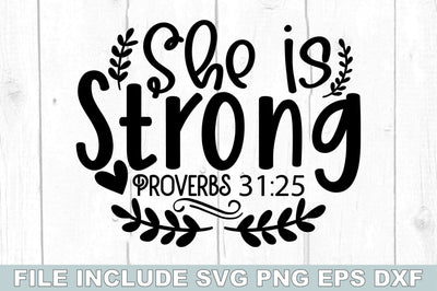 She Is Strong Proverbs SVG Ariyan 