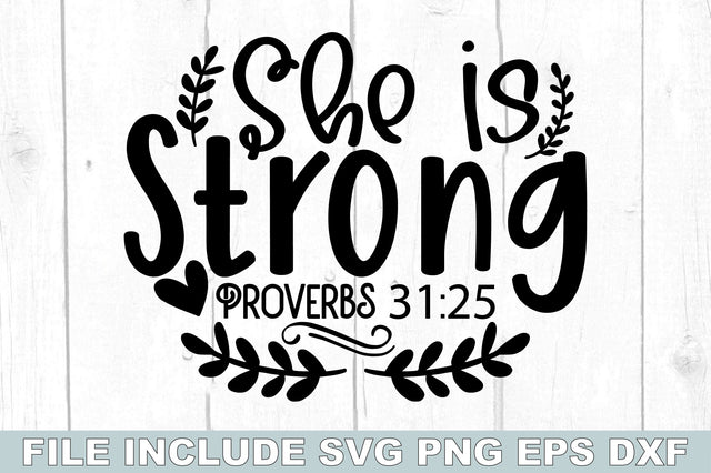 She Is Strong Proverbs SVG Ariyan 