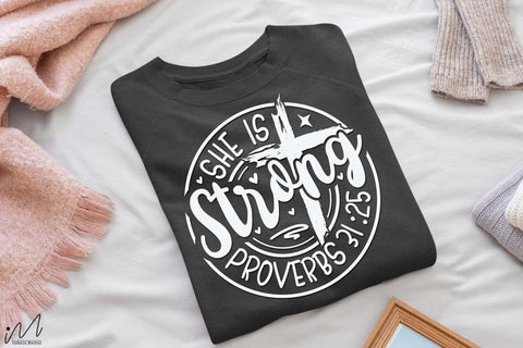 She is strong proverbs svg, Christian t-shirt Svg, Religious Svg, Faith t shirt Svg, Jesus Svg, Bible Verse, God svg,Faith Svg, Digital files Forgiven Svg, Self Love Svg, Motivational quote Svg SVG Isabella Machell 