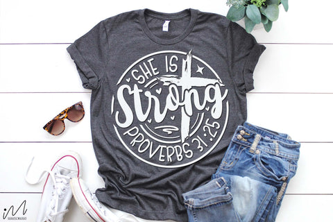 She is strong proverbs svg, Christian t-shirt Svg, Religious Svg, Faith t shirt Svg, Jesus Svg, Bible Verse, God svg,Faith Svg, Digital files Forgiven Svg, Self Love Svg, Motivational quote Svg SVG Isabella Machell 