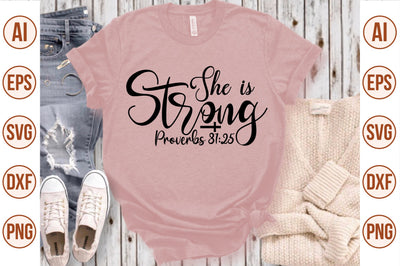 She is Strong Proverbs svg SVG orpitasn 