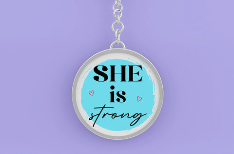 She Is Strong, Round Key ring SVG SVG MD mominul islam 