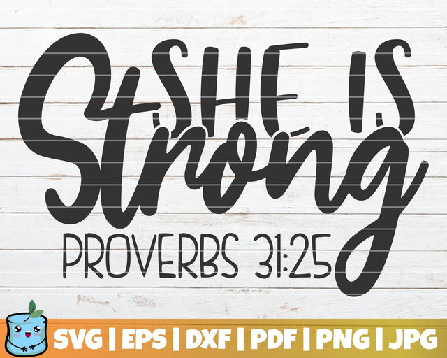 She Is Strong SVG MintyMarshmallows 