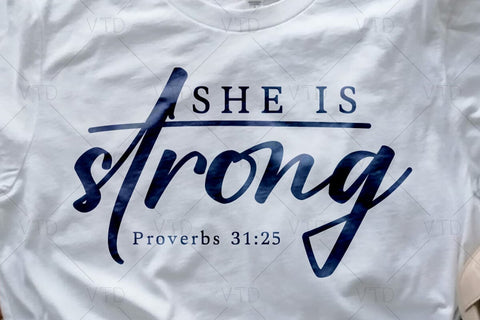 She is Strong Svg Png Files, Scripture Svg, Proverbs 31 25, Bible Quote Svg, Bible Verse Svg, Religion Shirt Svg, Motivational Inspirational Quotes Sayings Svg SVG DesignDestine 