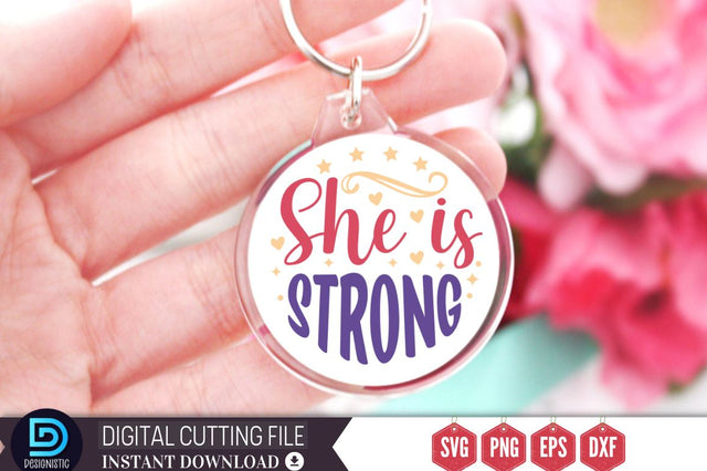 She is strong SVG SVG DESIGNISTIC 