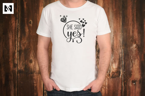 She Said Yes Svg | Fiance Shirt Design | Fiance Shirt Svg SVG Pinoyart Kreatib 