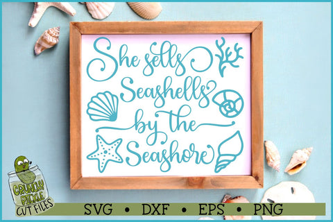 She Sells Seashells SVG File SVG Crunchy Pickle 