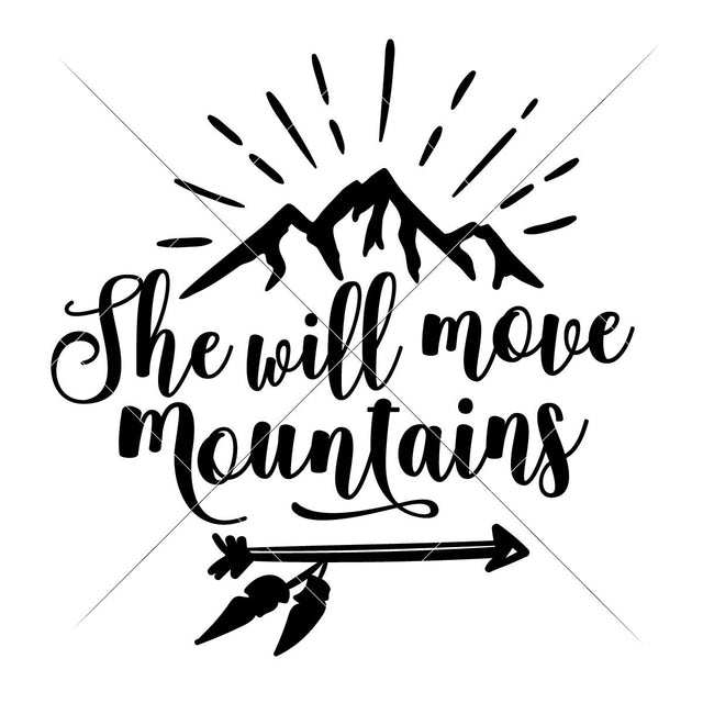 She will move Mountains SVG Chameleon Cuttables 