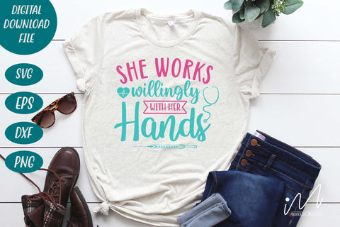 she works willingly with her hands svg SVG Isabella Machell 
