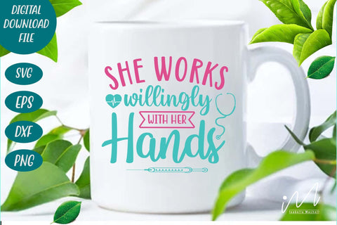 she works willingly with her hands svg SVG Isabella Machell 
