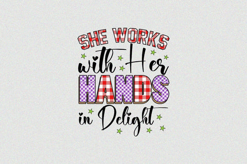 She Works with Her Hands in Delight Sublimation SVGArt 