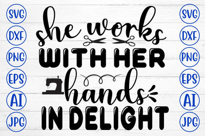 she works with her hands in delight SVG Cut File SVG Syaman 