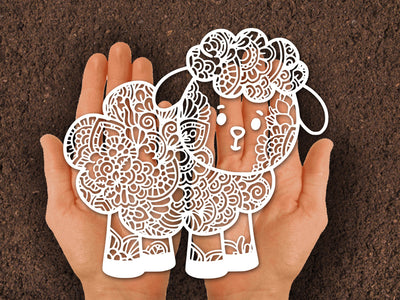 Sheep Farm animal Paper cut SVG Johan Ru designs 