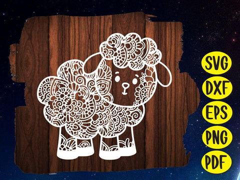 Sheep Farm animal Paper cut SVG Johan Ru designs 