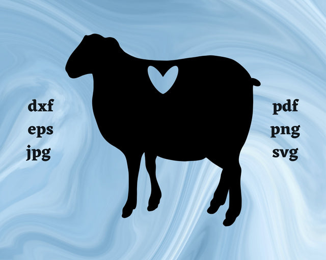 Sheep Heart SVG Cut File SVG Northern Light SVG 