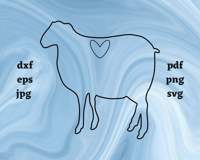 Sheep Heart SVG Cut File SVG Northern Light SVG 