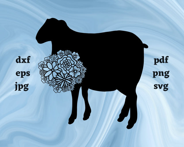 Sheep Mandala SVG Cut File SVG Northern Light SVG 