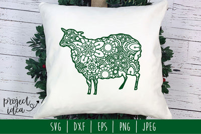 Sheep Mandala Zentangle SVG SavoringSurprises 