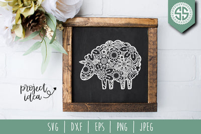 Sheep Mandala Zentangle SVG SavoringSurprises 
