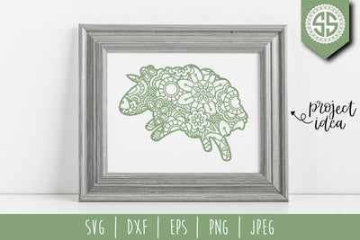 Sheep Mandala Zentangle SVG SavoringSurprises 