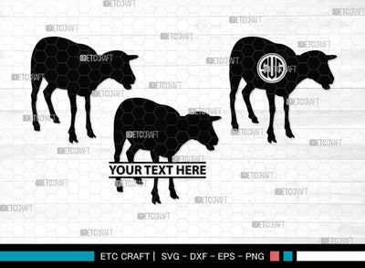 Sheep Monogram, Sheep Silhouette, Sheep SVG, Buck Sheep Svg, Cheviot Sheep Svg, Columbia Sheep Svg, Rambouillet Sheep Svg, Female Bighorn Sheep Svg, SB00318 SVG ETC Craft 