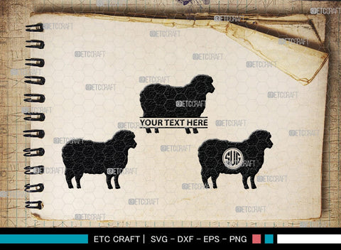 Sheep Monogram, Sheep Silhouette, Sheep SVG, Buck Sheep Svg, Cheviot Sheep Svg, Columbia Sheep Svg, Rambouillet Sheep Svg, Female Bighorn Sheep Svg, SB00318 SVG ETC Craft 