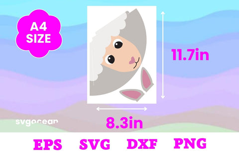 Sheep Party Hat Cut File 3D Paper SvgOcean 