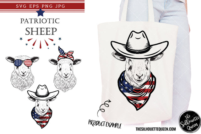 Sheep Patriotic Cut files and Sublimation SVG Loveleen Kaur 