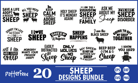 Sheep SVG Designs Bundle SVG PatternFeed8 