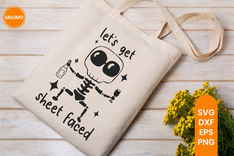 Sheet faced, funny halloween svg quote SVG Maumo Designs 
